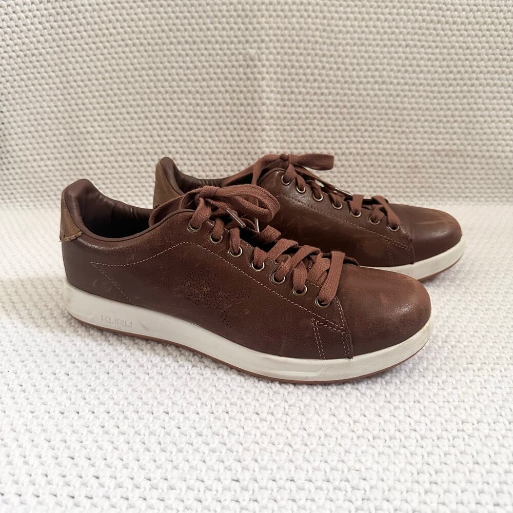 Kuru Men's Roam Clove Brown Leather Classic Court Sneaker Gum Sole Heel Men 9.5 - Picture 2 of 11